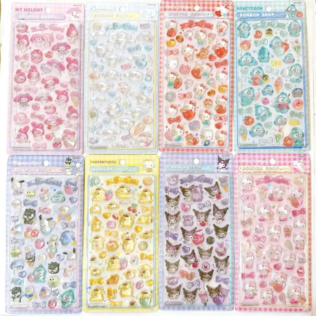 爆款日系立体浮雕卡通贴纸亚克力动物水晶儿童宝石装饰贴画女孩