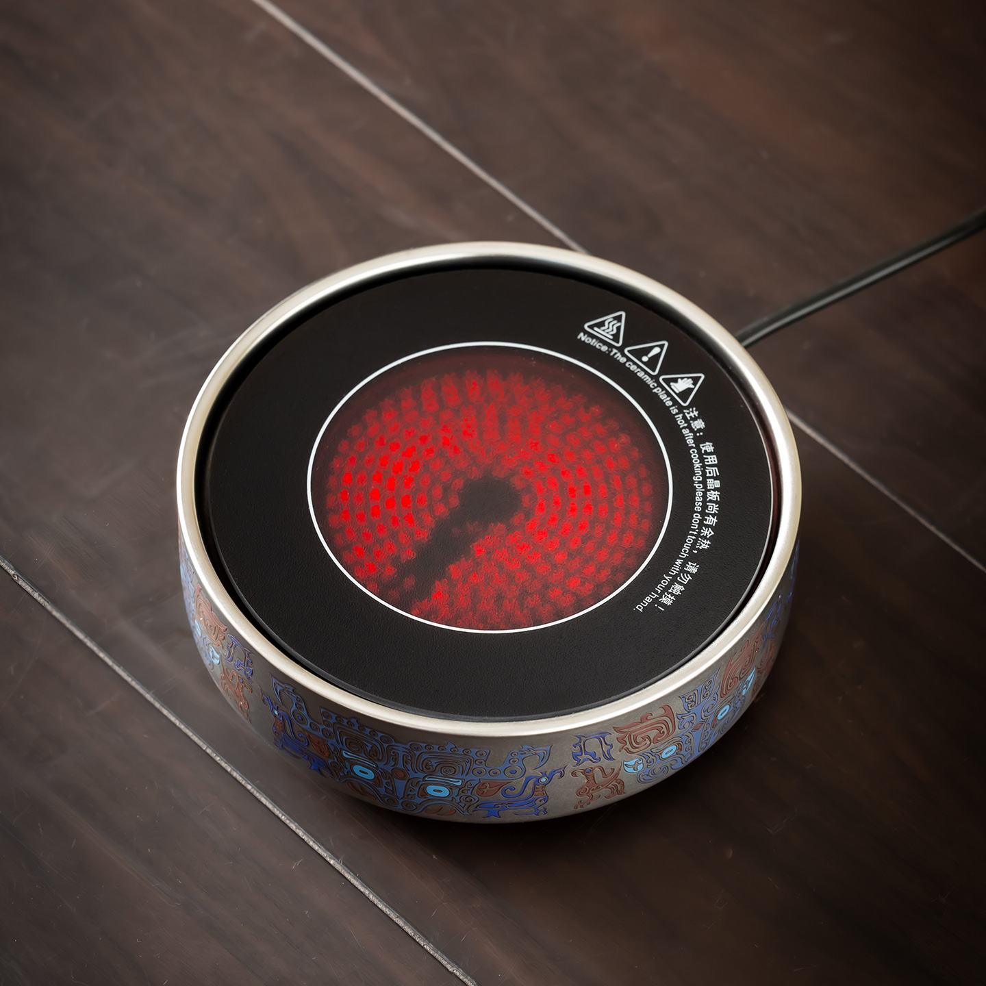 岳恒2026新款三星堆电陶炉高端陶瓷煮茶炉1000W线控调温