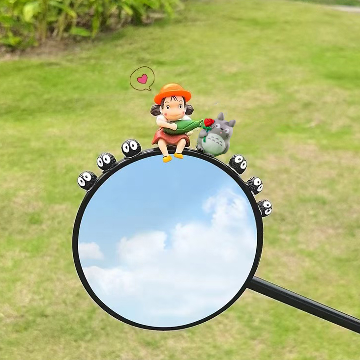 可爱解压龙猫小梅电动车装饰小配件后视镜挂件公仔摩托车电瓶车女