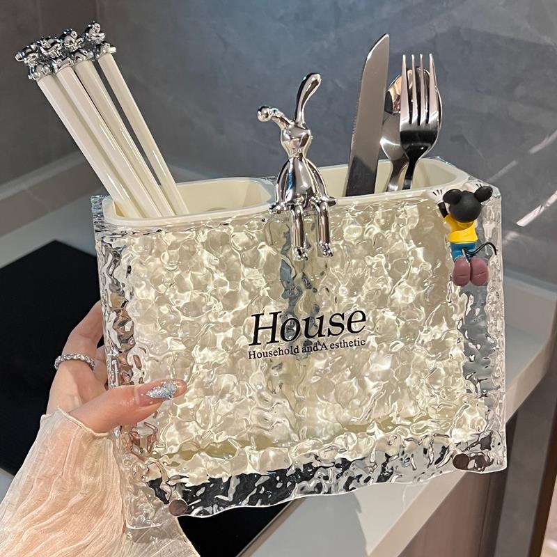 筷子架筷子篓台面筷笼子筷子筒筷子笼子家用高档新款勺子收纳架盒