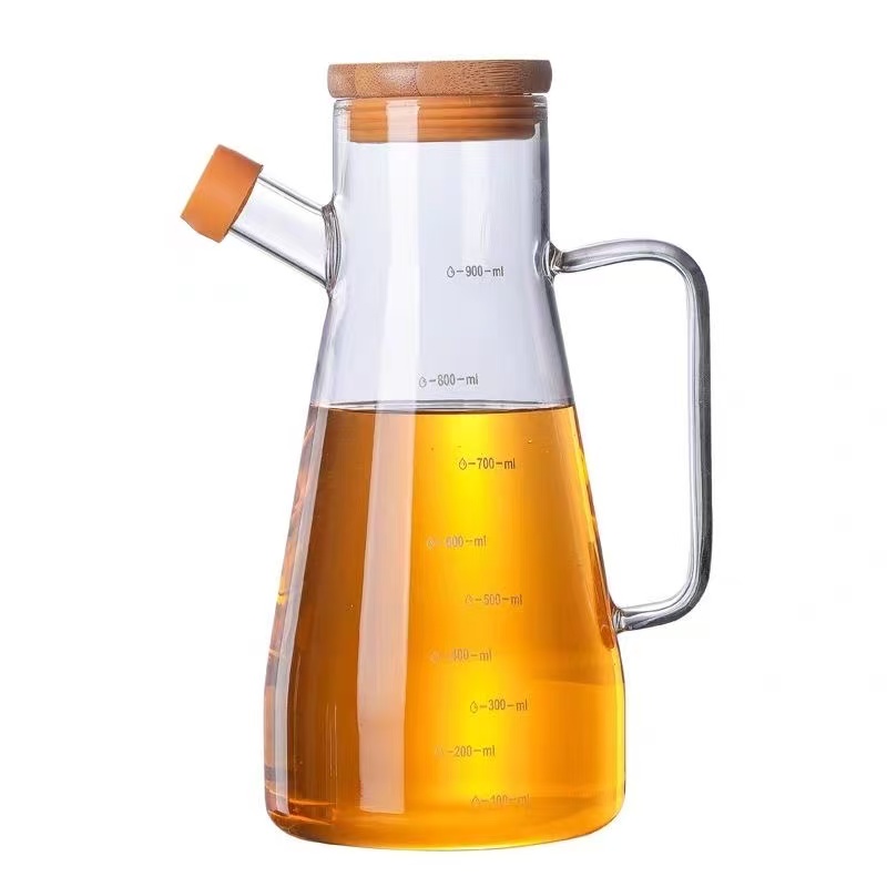 油壶厨房透明耐热加厚玻璃防漏油瓶家用厨房用品调料瓶酱油油罐