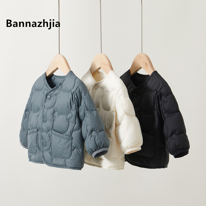 极简风冬季轻薄款婴幼儿羽绒服男女宝宝90白鸭绒轻盈内胆小外套