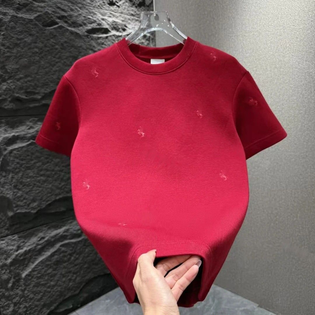 高品质男士马年刺绣休闲日常工艺设计感潮牌时尚个性厚实质感T恤