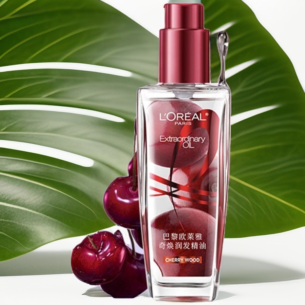 欧莱雅樱桃限定护发精油奇焕润100ml红瓶烫染干枯毛躁柔顺受损