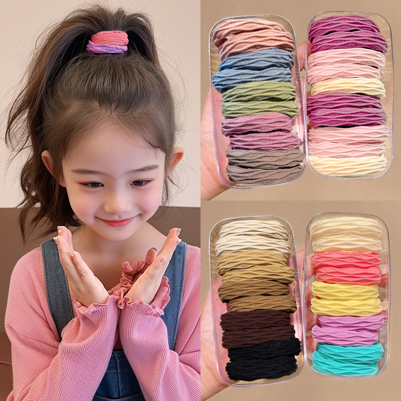 高弹力皮筋扎头发发圈女高级感可爱加粗发圈耐用儿童发圈夏发饰