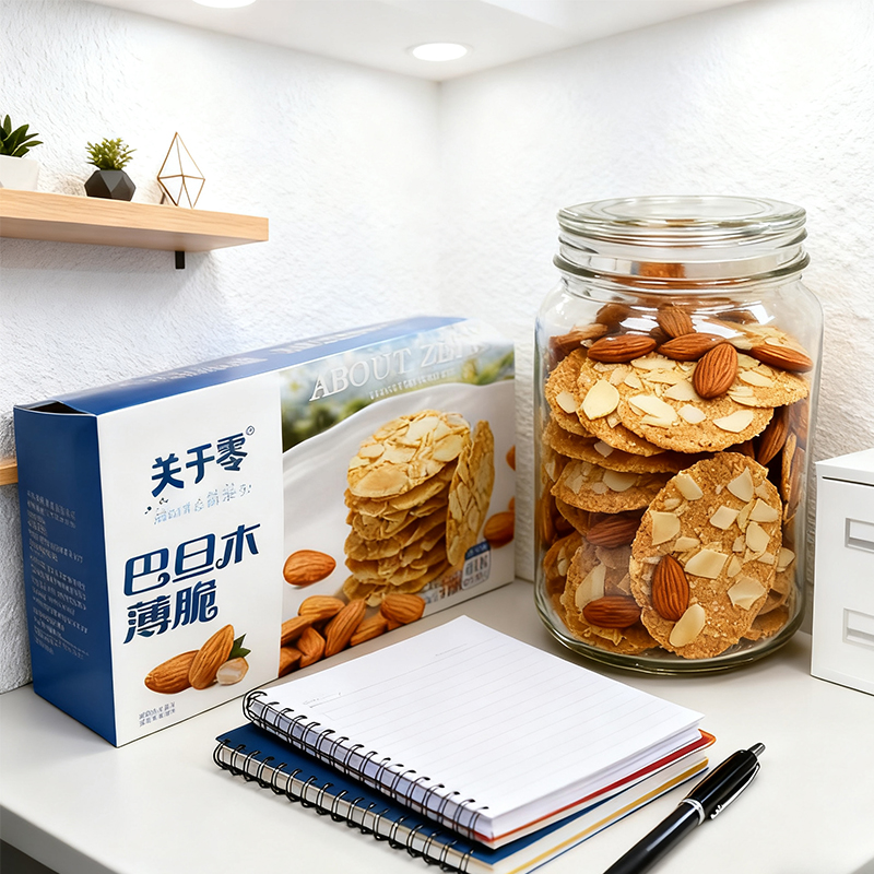 关于零巴旦木薄脆饼干60g盒装代餐解馋小零食便携独立小包装酥脆
