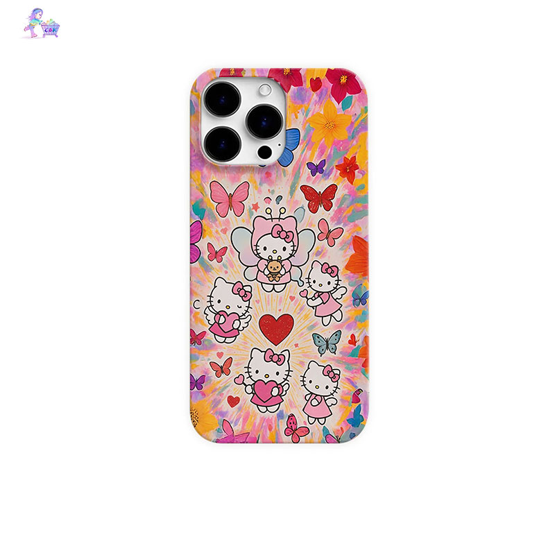 蝴蝶kt猫适用于苹果16promax手机壳趣味iphone15pro小众14/13卡通