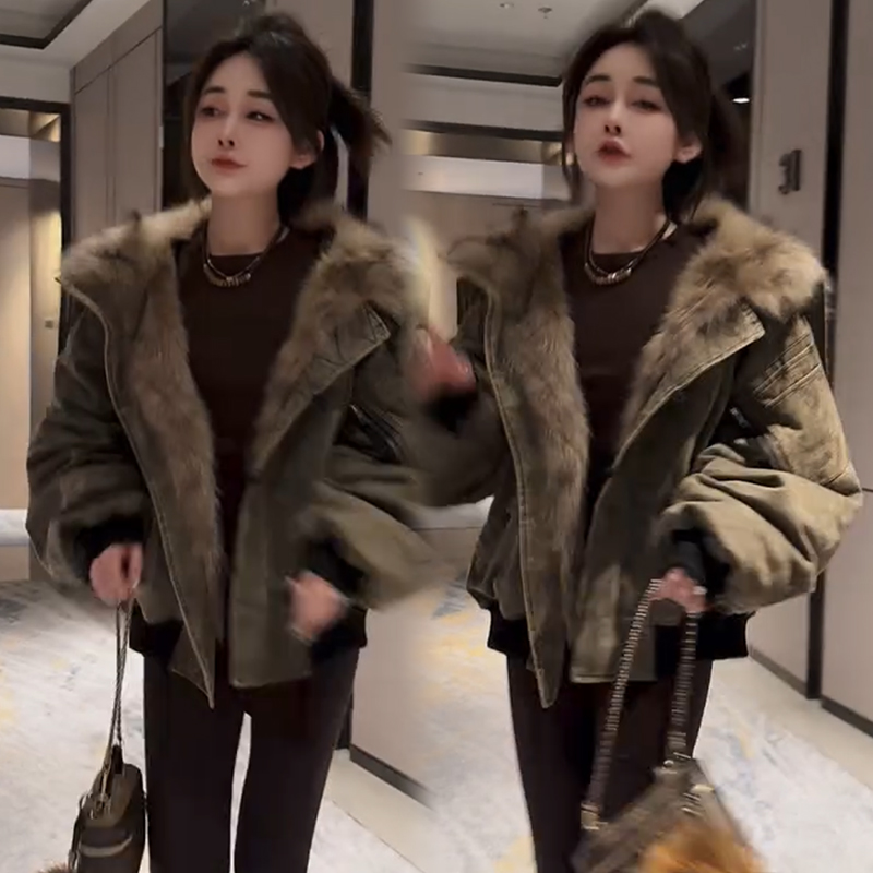 2025秋冬新款时尚显瘦气质网红高档洋气女高级百搭宽松大码外套潮