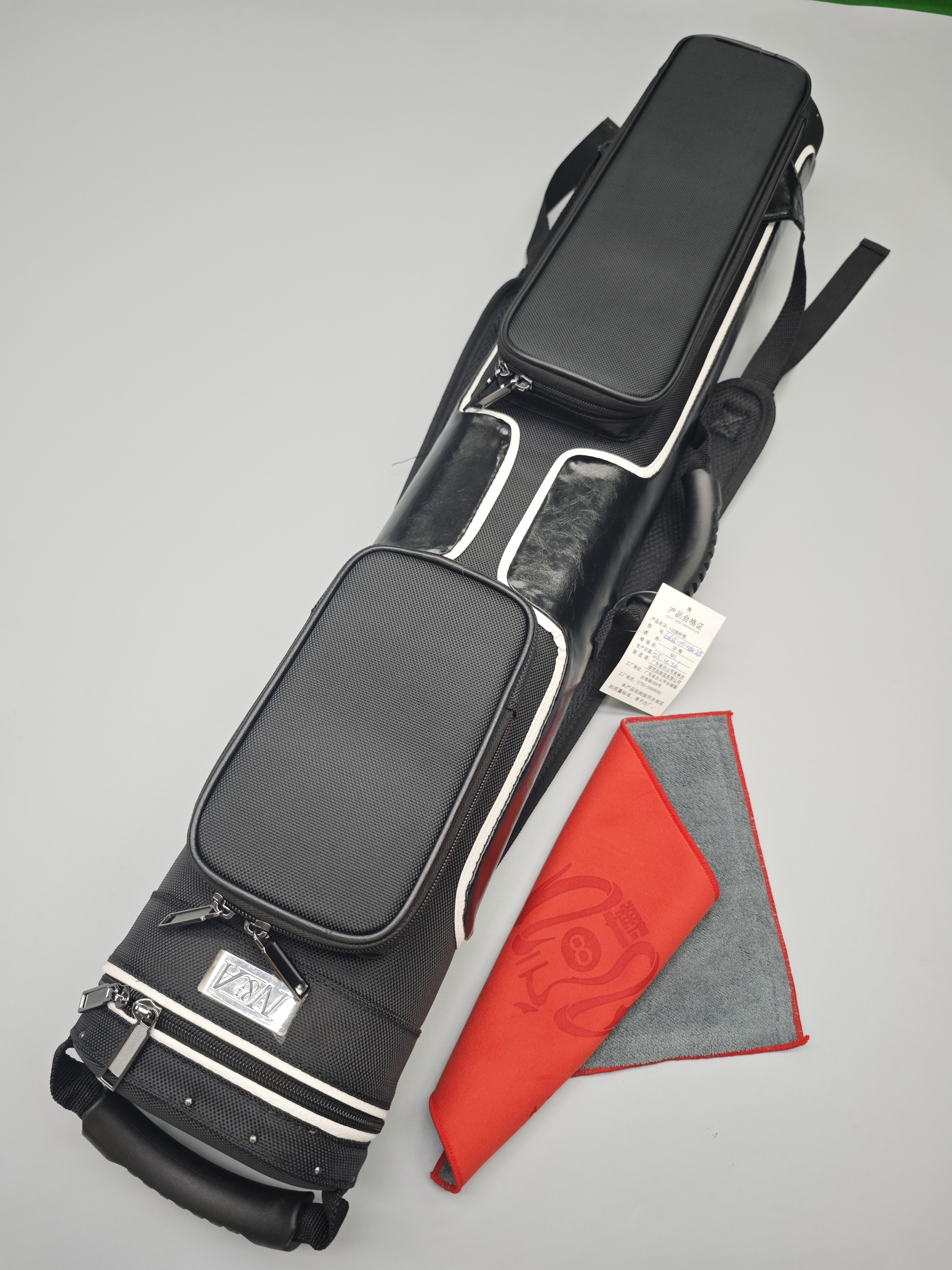 美林新款八孔台球杆桶九球杆筒大头杆包中式黑八台球杆桶杆袋杆盒