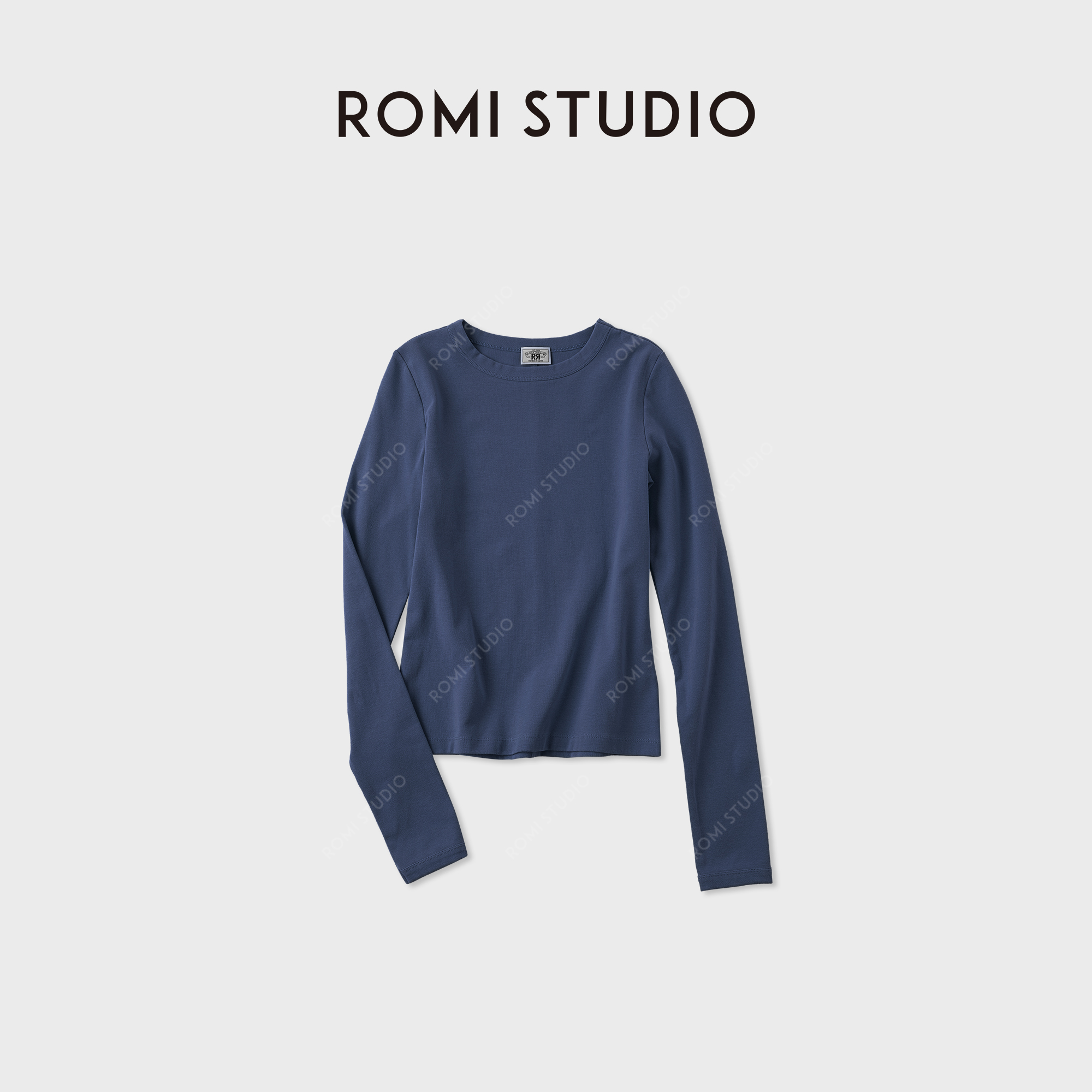 ROMI STUDIO“权威长袖”棉质修身弹力舒适百搭长袖T恤 RWCAST5306