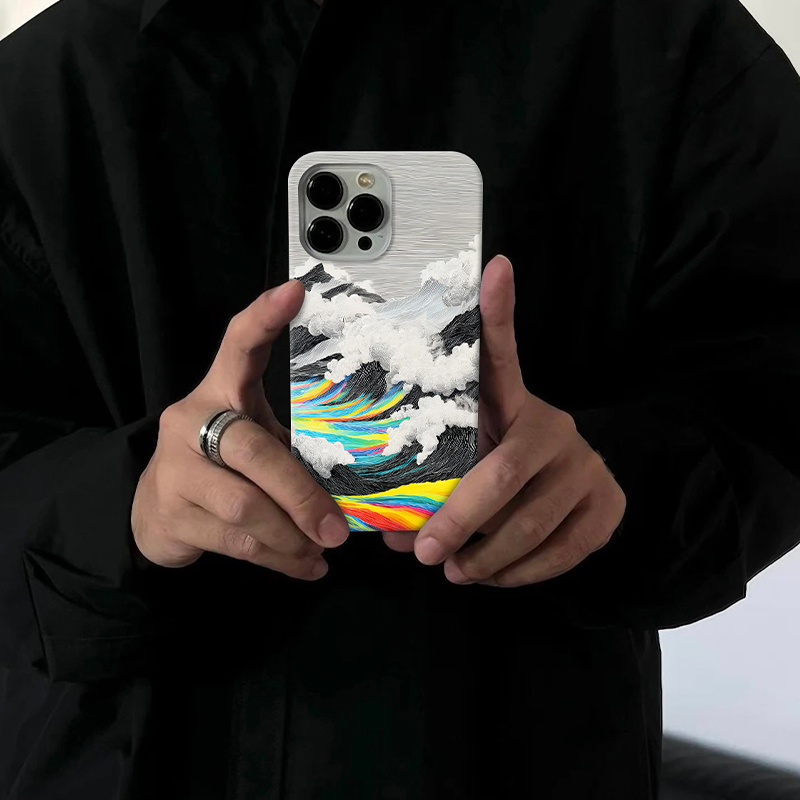 流光溢彩适用苹果16pro创意手机壳15promax个性14小众13/12/ins