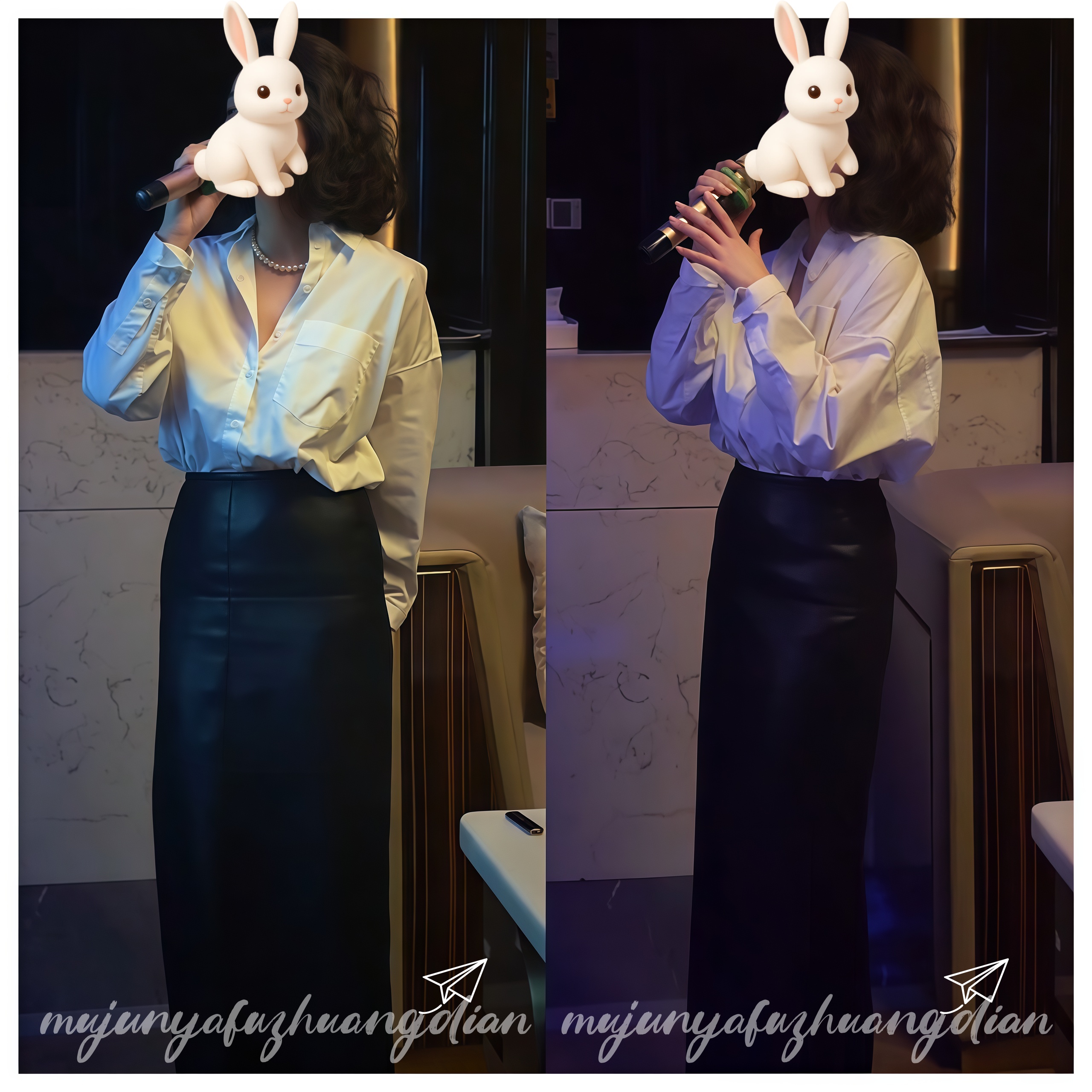 简约高级感气质轻奢纯色轻奢慵懒风长袖衬衫上衣搭配高腰半身裙潮