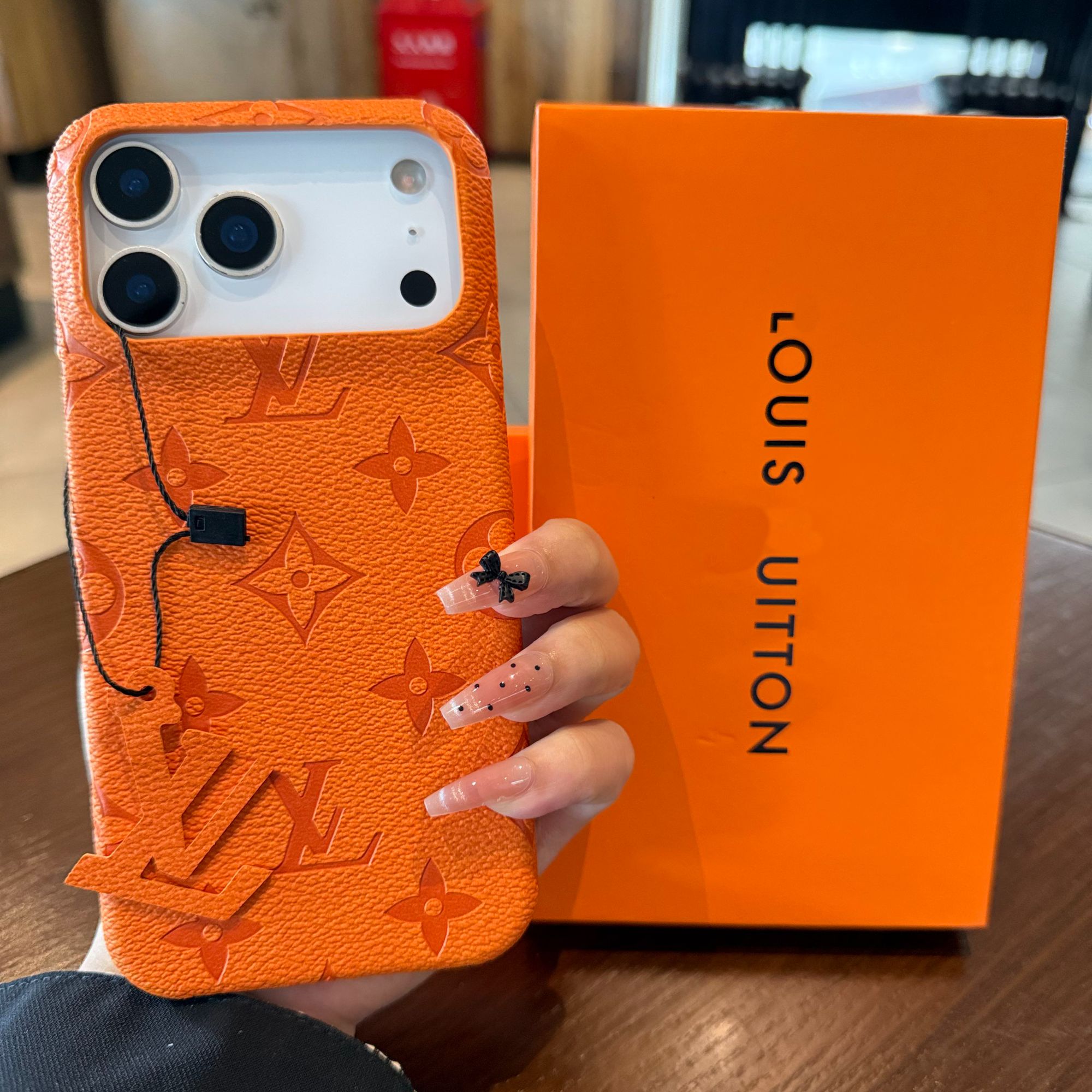 个性橙色iPhone17promax手机壳半包14新款Air苹果16pro适用老花15