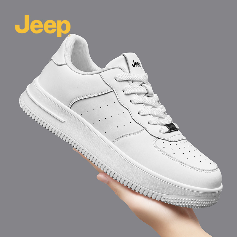 Jeep吉普通勤透气厚底小白鞋2025新款潮流百搭休闲运动鞋开车用鞋