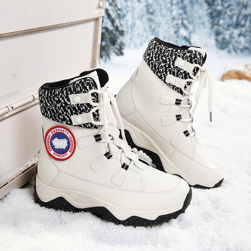 【米兰设计师】哈尔滨雪地靴女防滑防寒加绒保暖雪靴防水东北抗寒40