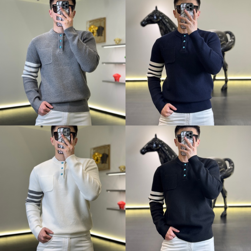 （秋冬）古帝特尼“贝丝绒”男士时尚条纹圆领户外休闲毛衣YS-78303