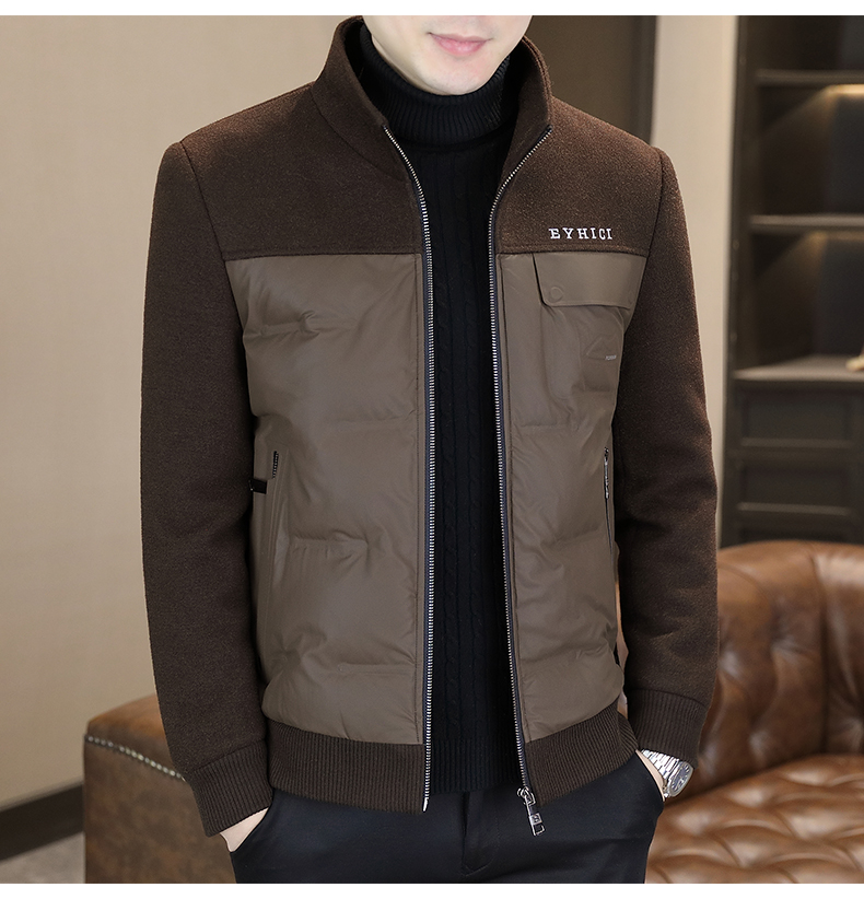 男士冬季外套棉服加厚高级感男装立领夹克新款保暖休闲短款大衣潮