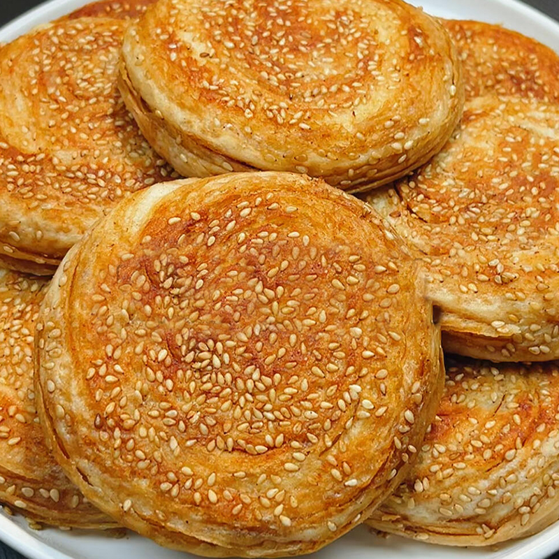 【配料干净】麻酱烧饼中式糕点加热即食酥脆零食方便小吃芝麻