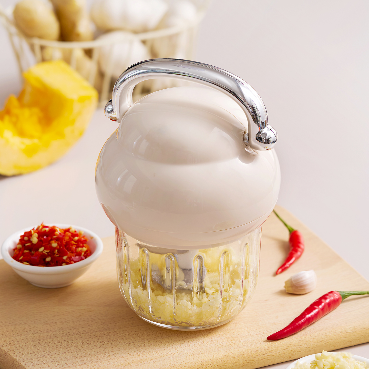 onlycook电动捣蒜器小型多功能绞肉机厨房辅食打蒜泥蒜蓉料理机