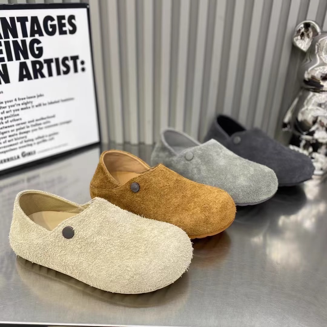 两穿勃肯鞋时髦女秋冬软底一脚蹬懒人鞋两穿勃肯鞋百搭休闲乐福鞋