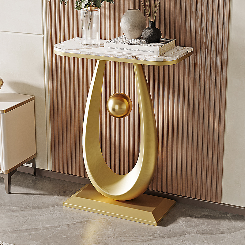 北欧花架子意式轻奢岩板客厅落地花架置物架现代风高端铁艺鱼缸架