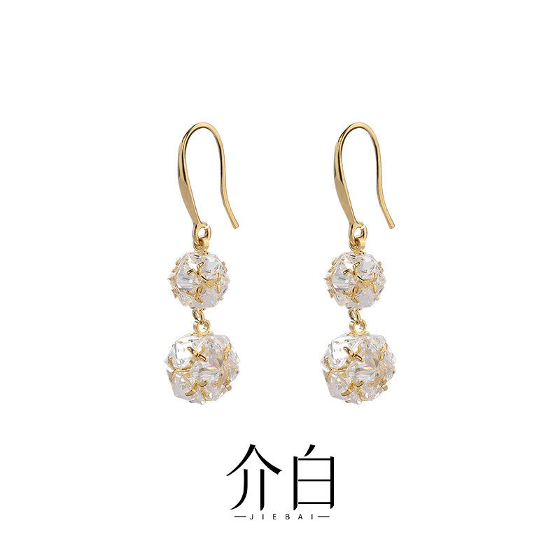 铜合金耳饰 简约女甜美百搭原创设计耳钩超仙日韩几何耳饰耳环