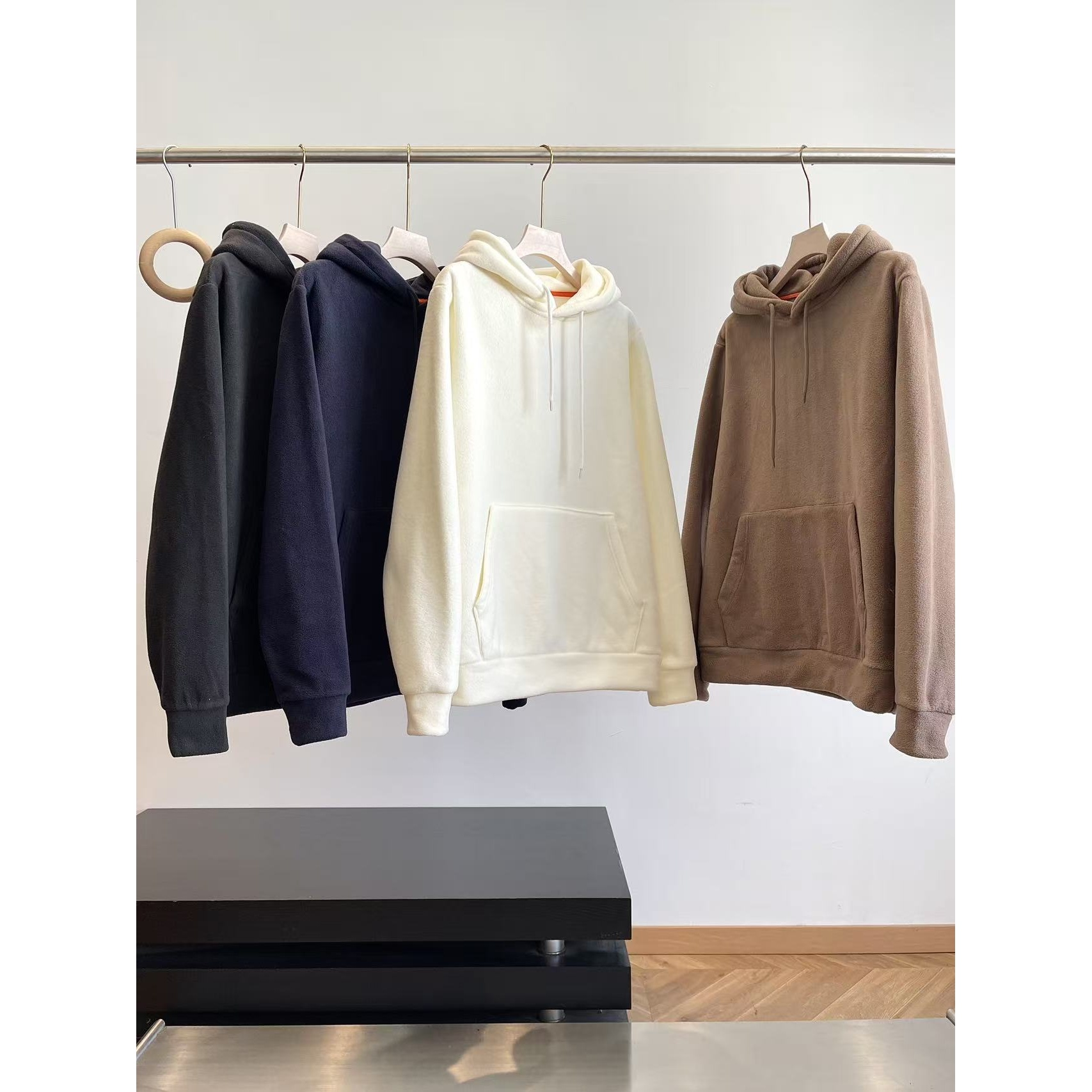 特！性价比大牛！保暖摇粒绒！女士带帽衫卫衣外套 V5001 女装 W8366