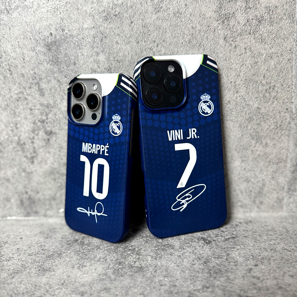 25-26皇家马德里客场球衣iphone13XR 16pro MAX 15Pro plus手机壳