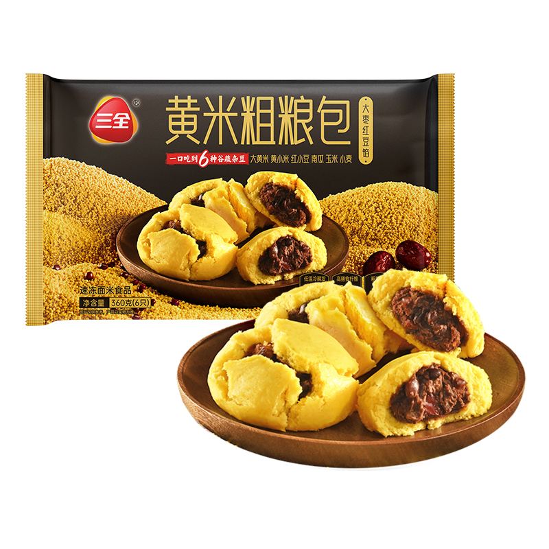 三全360g黄米粗粮包六种搭配大黄米小黄米红小豆南瓜玉米小麦营养