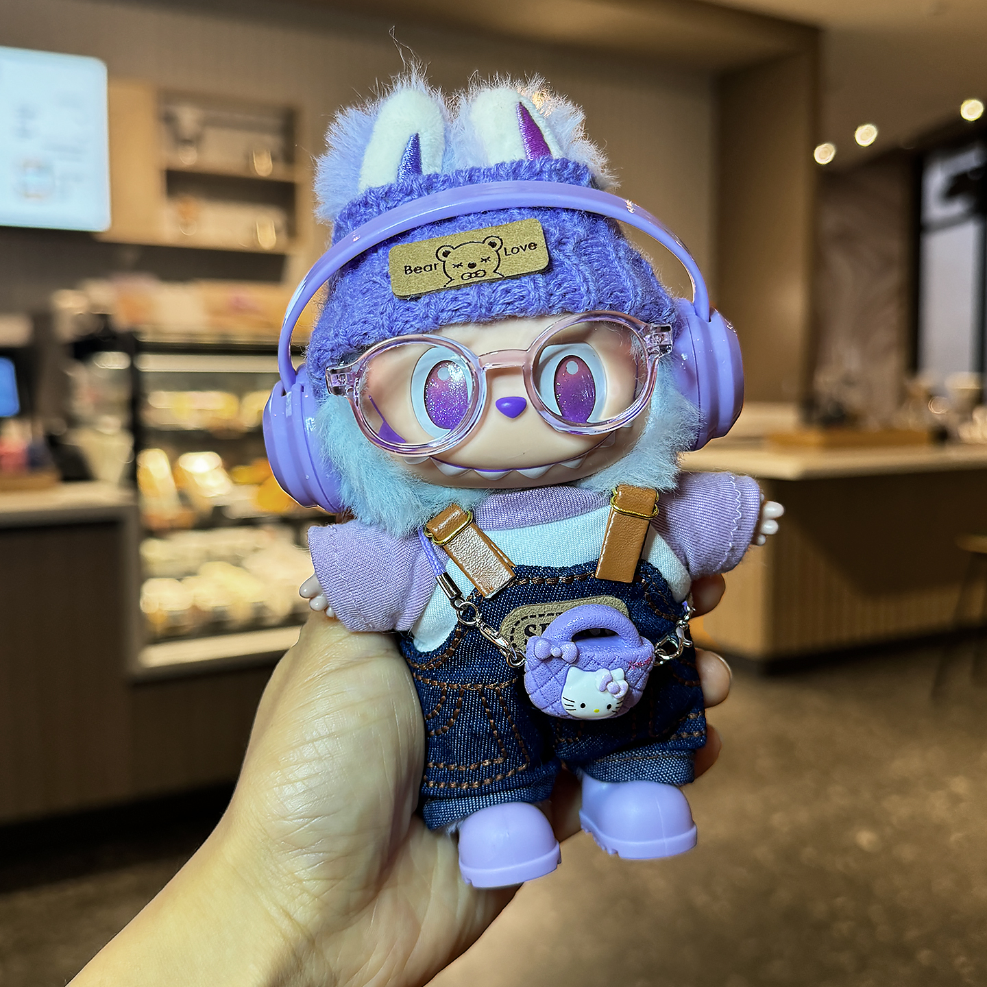 拉布布三代娃衣labubu一代二代玩偶公仔衣服前方高能幸运头套牛仔