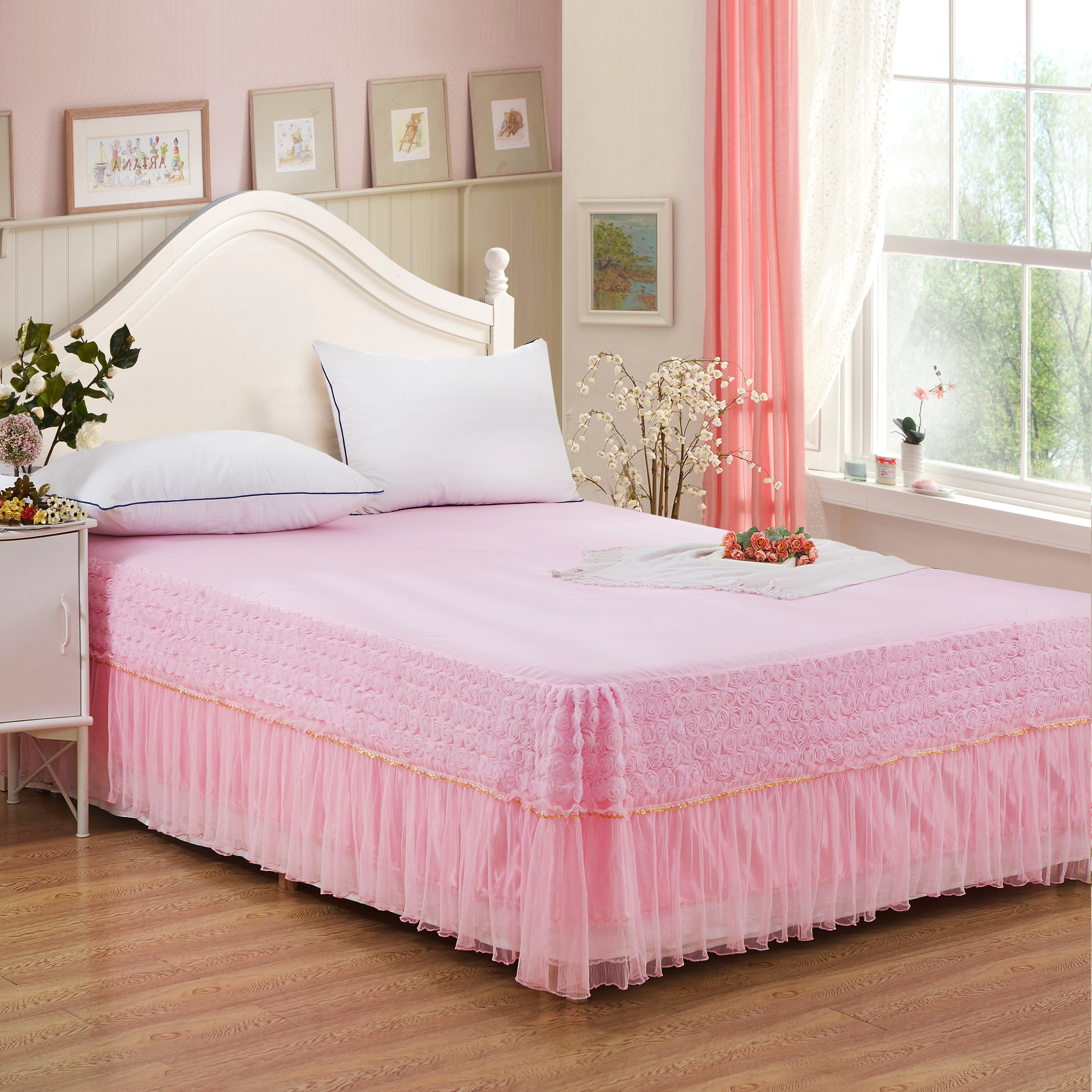 断码清仓高端蕾丝床裙床罩单个直播间按编号下单