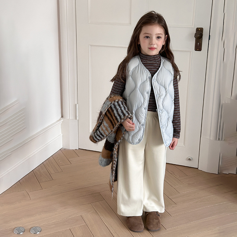 【新国标白鸭绒可溯源】成人亲子款儿童轻薄保暖菱形格羽绒马甲