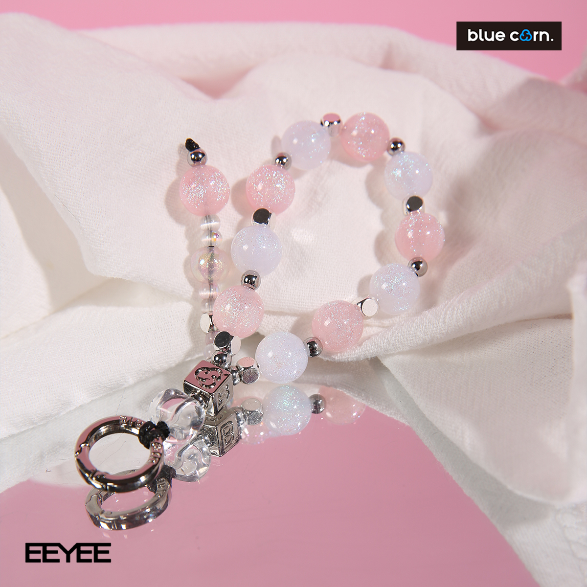 Bluecorn伊亚伊原创串珠三尾链时尚百搭可爱 mini小尾巴手机挂饰