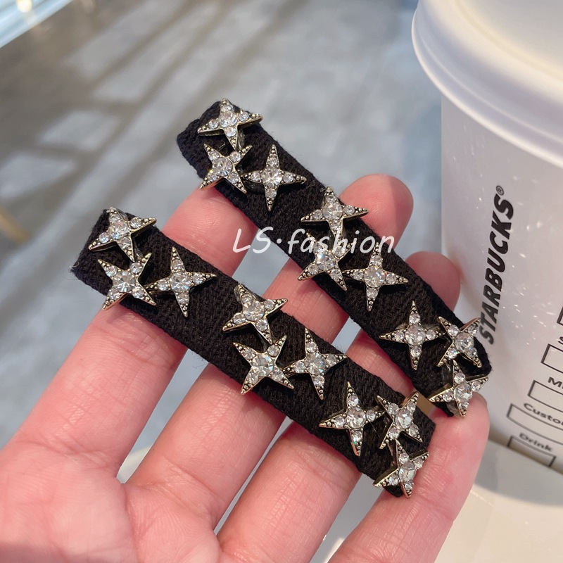 日韩气质满钻星星bb夹少女刘海简约碎发边夹一字夹发卡发夹头饰