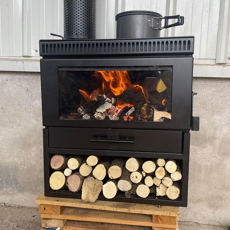2025新款真火燃木壁炉木柴柴火家用取暖客厅农村民宿取暖炉