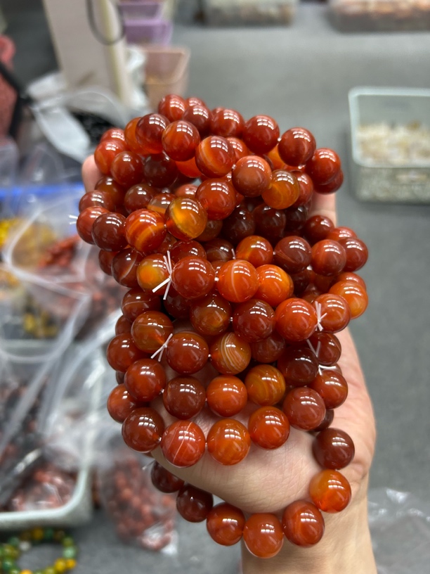 天然玛瑙！有飘花棉卡14大颗粒14颗微瑕