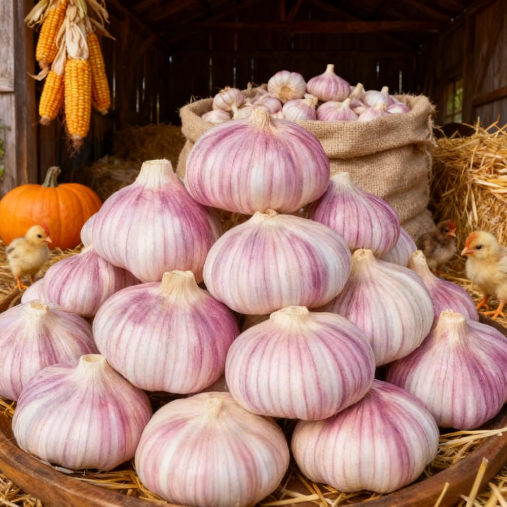 个头饱满】山东金乡紫白皮干蒜辣味十足1/2/3/5斤规格炒菜凉拌腌制