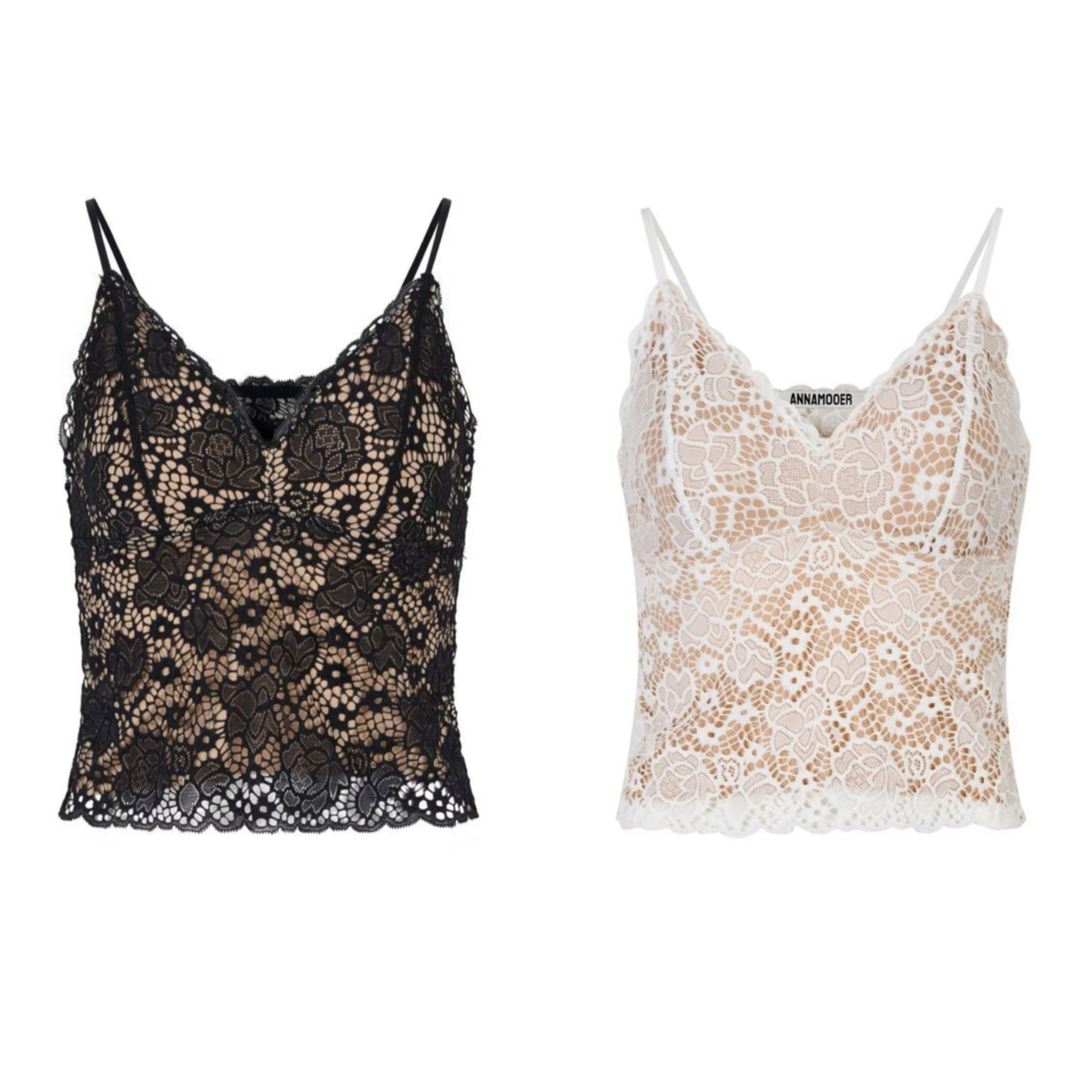 ANNAMOOER蕾丝吊带背心 长款/短款