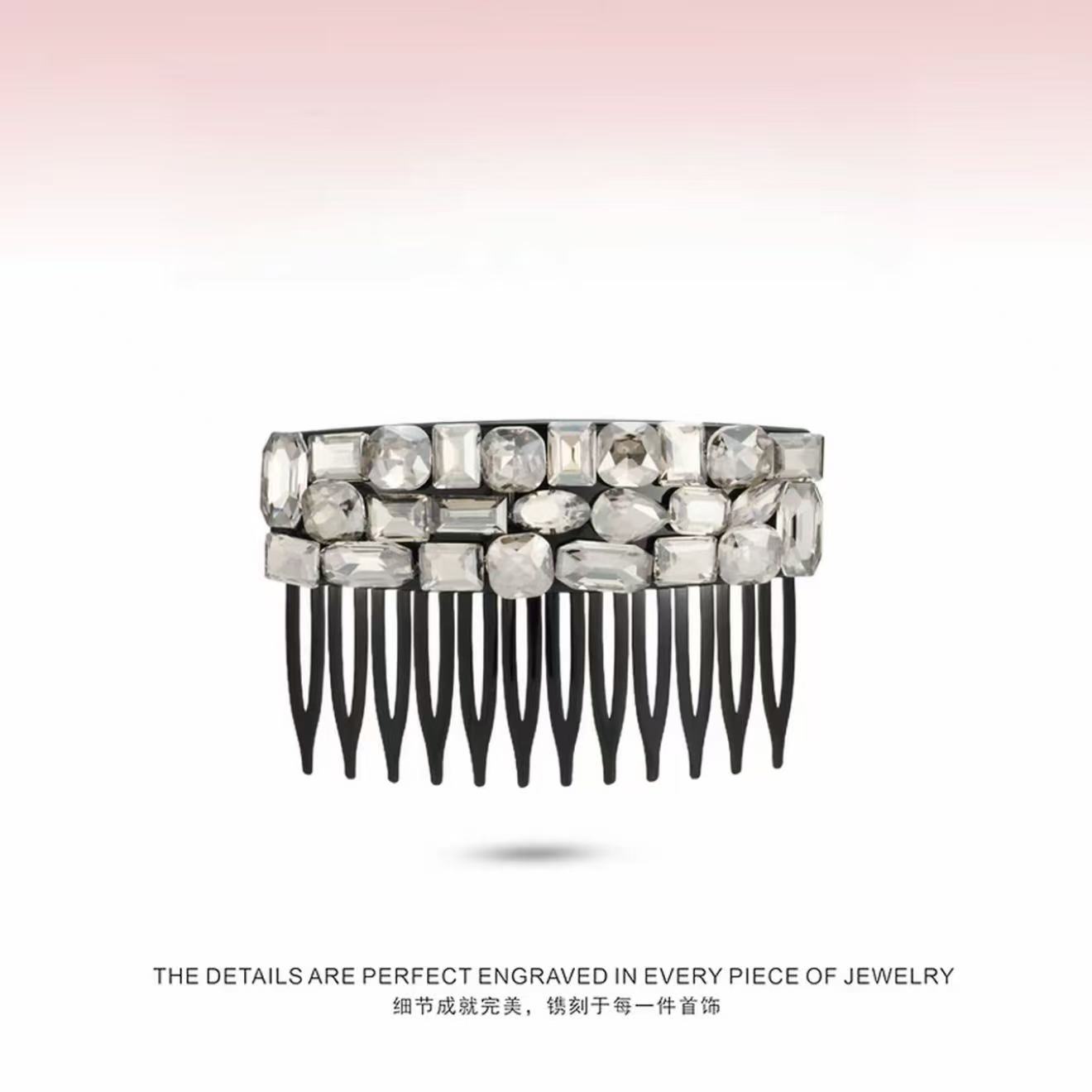 东大门7cm水滴方糖插梳发夹