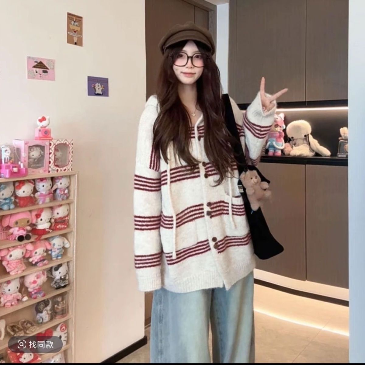 胖MM大码休闲慵懒风针织外套女2025秋冬季新款韩系ins风女装上衣