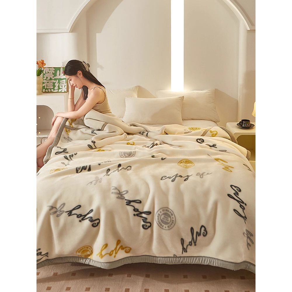 拉舍尔毛毯冬季加厚保暖防寒盖毯单人学生宿舍毯子办公室午睡毛毯