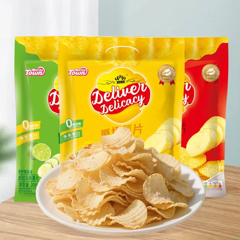 馋小智原切土豆片208g薯片0胆固醇解馋办公室追剧小零食小吃