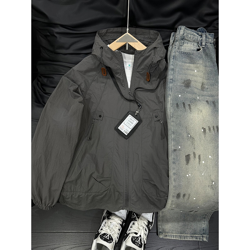 轻薄款灰色upf50+防晒衣男女夏季透气户外运动防紫外线钓鱼服外套