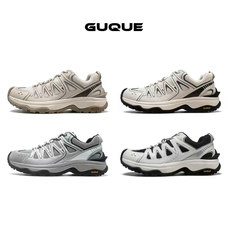 古雀Guque情侣夏季休闲老爹鞋男透气轻便ins潮低帮徒步登山厚底鞋