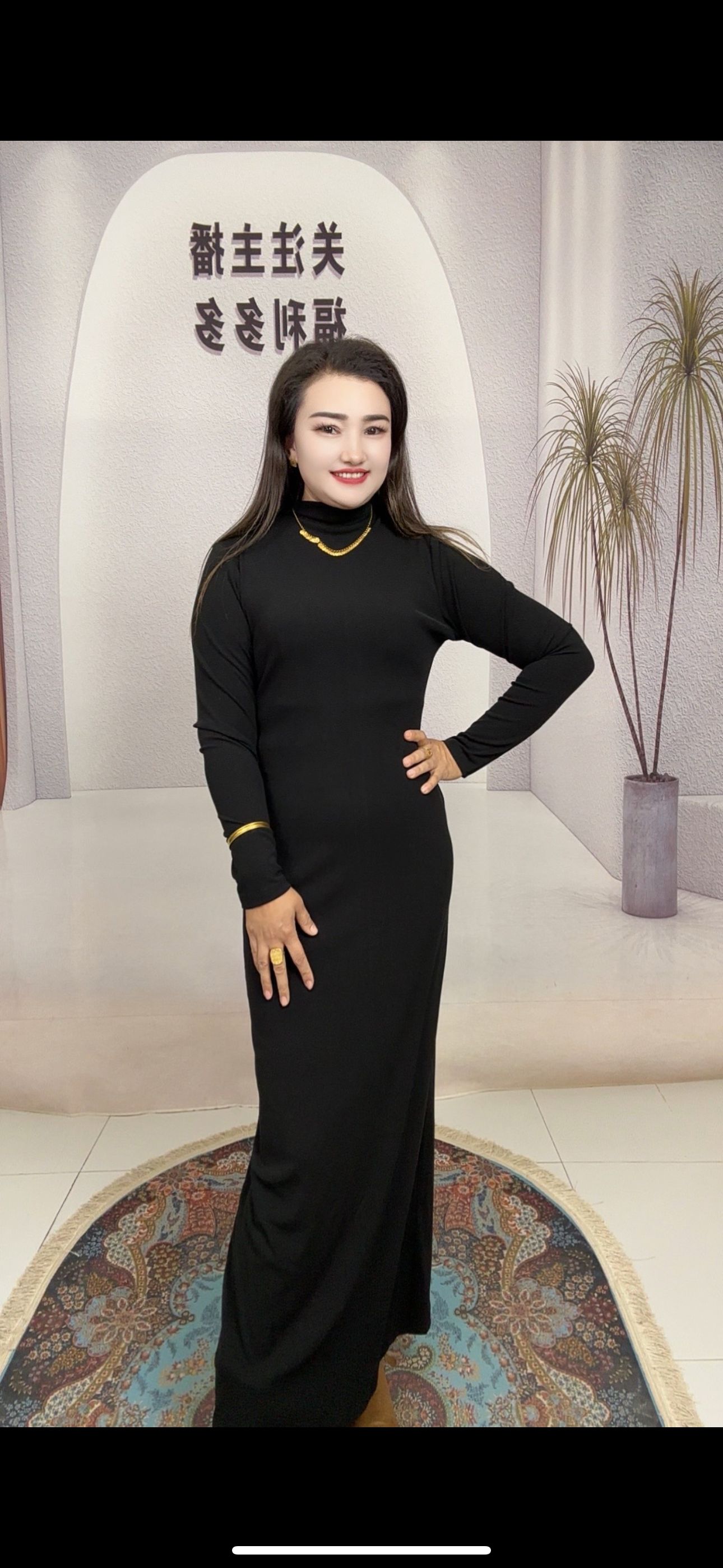 2025年最新款时尚高领连衣裙( mayka rah koynak)