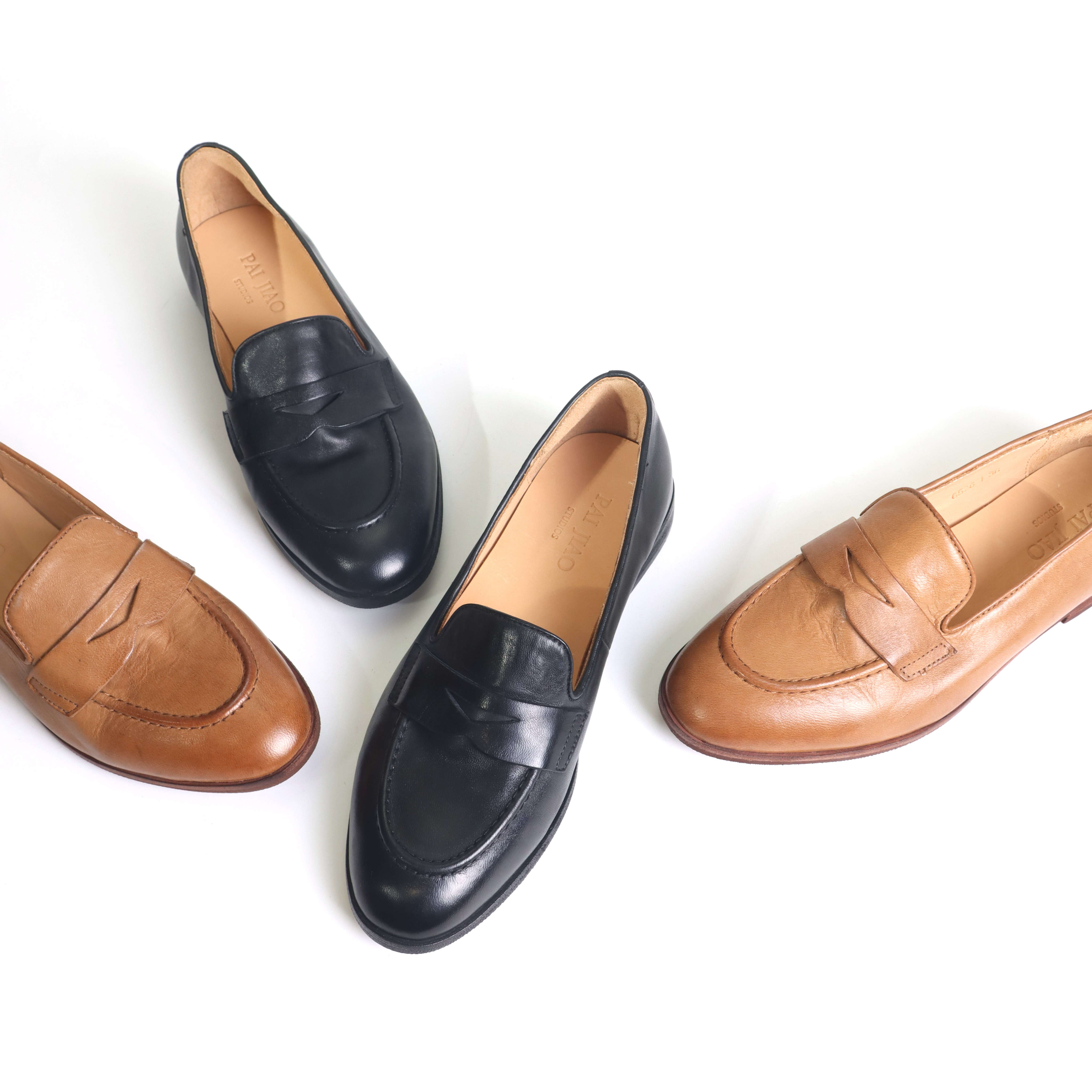 马皮复古乐福鞋女2025新款春秋软皮小皮鞋通勤平底单鞋XBH6526-1