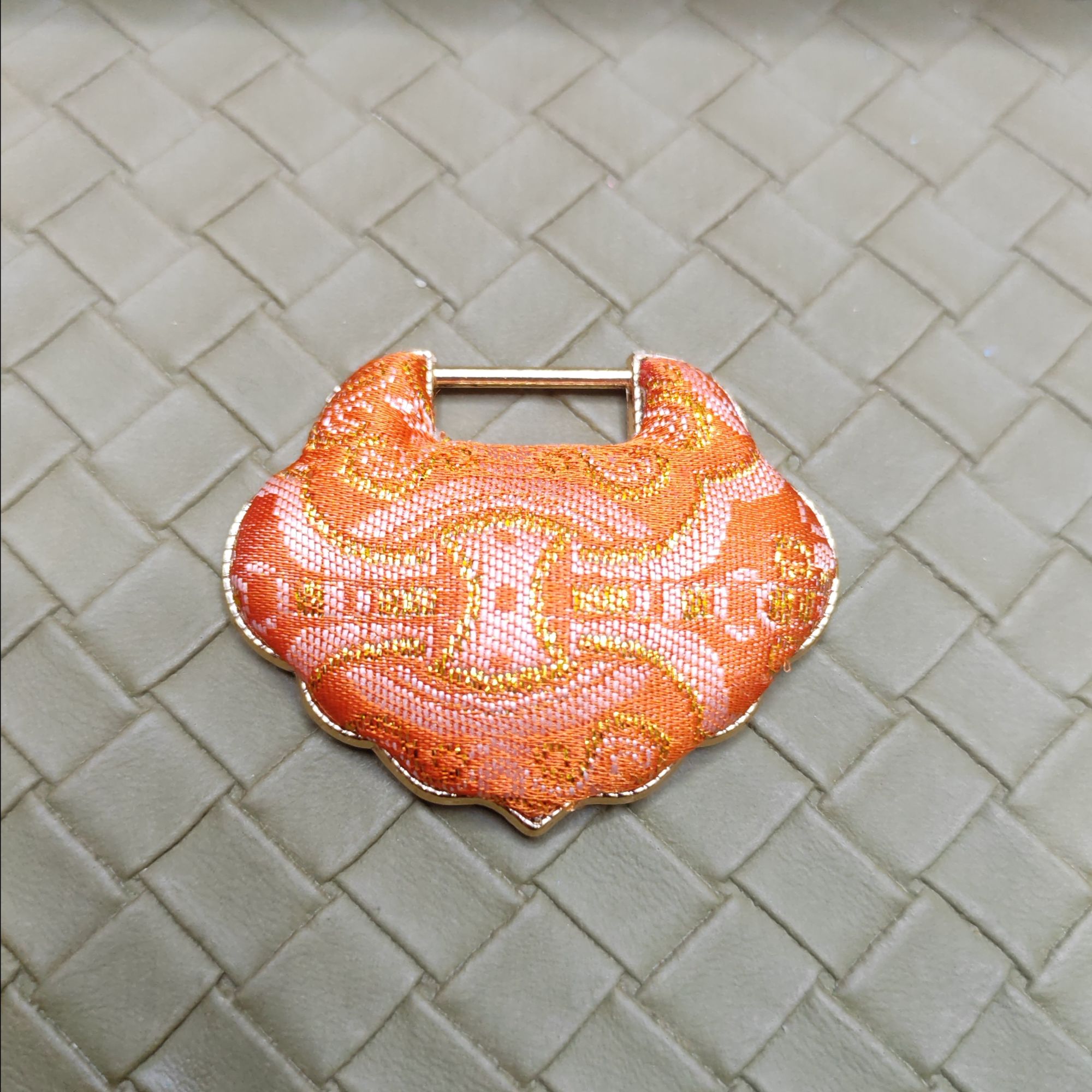 非金属布艺吊坠 锌合金布艺吊坠 新中式宋锦挂件·