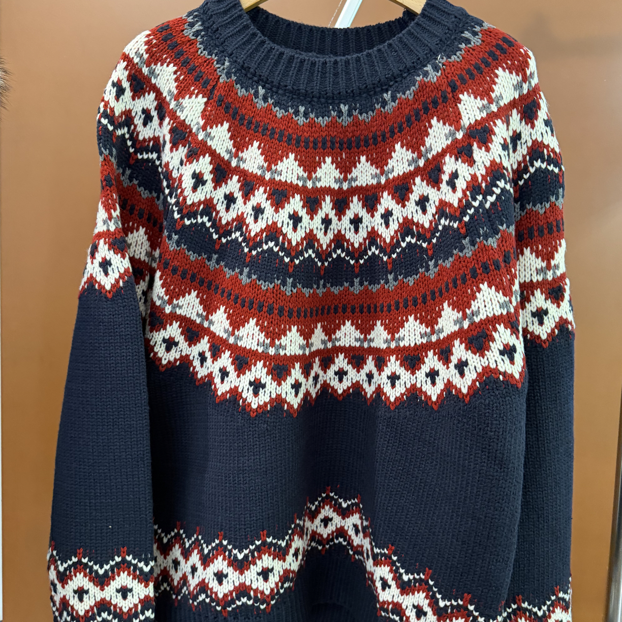 冬季新款费尔岛风针织衫