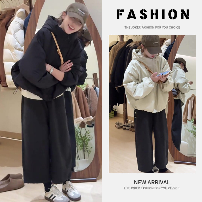 穿搭一整套女装2025年秋冬新款时尚潮流百搭冲锋衣外套裤子两件套