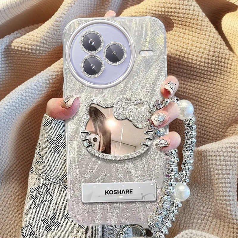 全包摄像头小米Civi5Pro手机壳KT猫镜子Xiaomicivi5pro防摔软壳羽